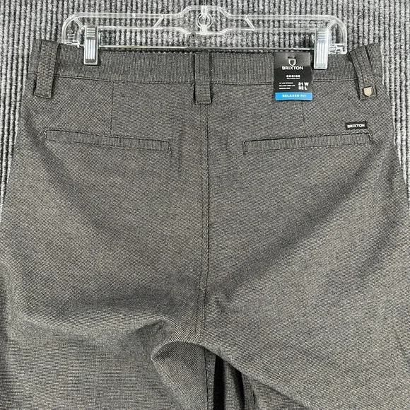 Brixton Pants Mens 31x32 Brown Performance Choice Relaxed Fit Comfort New - Picture 13 of 16